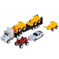 Набор AUTODRIVE «Транспорт» фрикционный, автовоз 20см с транспортом 4-7см, в/к 24*4,5*18 см