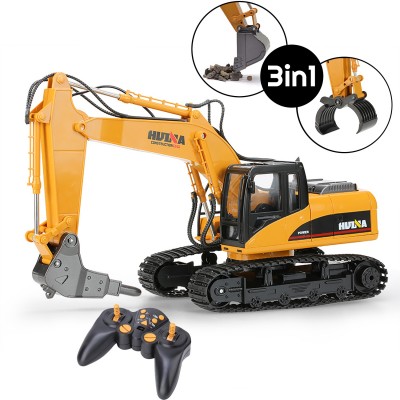 Радиоуправляемый экскаватор HUI NA 3in1 масштаб 1:14 2.4G - HN1550-60-70