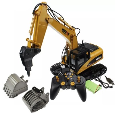 Радиоуправляемый экскаватор HUI NA 3in1 масштаб 1:14 2.4G - HN1550-60-70