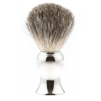 Помазок для бритья IL Ceppo, никелированная латунь, барсучий ворс, рукоять - серебристый цвет Помазок для бритья IL Ceppo, никелированная латунь, барсучий ворс, рукоять - серебристый цвет