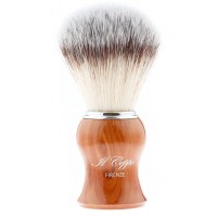 Помазок для бритья IL Ceppo, пластик, синтетический ворс, рукоять - коричневый глянцевый цвет