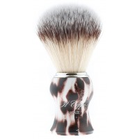Помазок для бритья IL Ceppo, пластик, синтетический ворс, рукоять - бело-коричневый матовый цвет Помазок для бритья IL Ceppo, пластик, синтетический ворс, рукоять - бело-коричневый матовый цвет