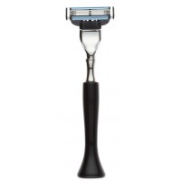 Станок для бритья IL Ceppo, MACH3, каучуковая смола, рукоять - черный глянцевый цвет