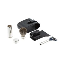 Дорожный бритвенный набор IL Ceppo в черном чехле: бритвенный станок FUSION, помазок Дорожный бритвенный набор IL Ceppo в черном чехле: бритвенный станок FUSION, помазок