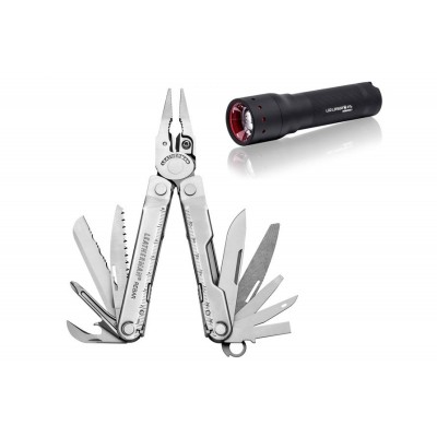 Набор мультитул Rebar + фонарь LED Lenser P7.2 Leatherman 1205