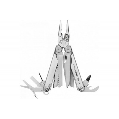 Мультитул Leatherman Wave Plus, 17 функций, кожаный чехол 832551