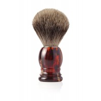 Помазок для бритья Mondial, пластик, ворс барсука, рукоять - цвет черепаха Помазок для бритья Mondial, пластик, ворс барсука, рукоять - цвет черепаха