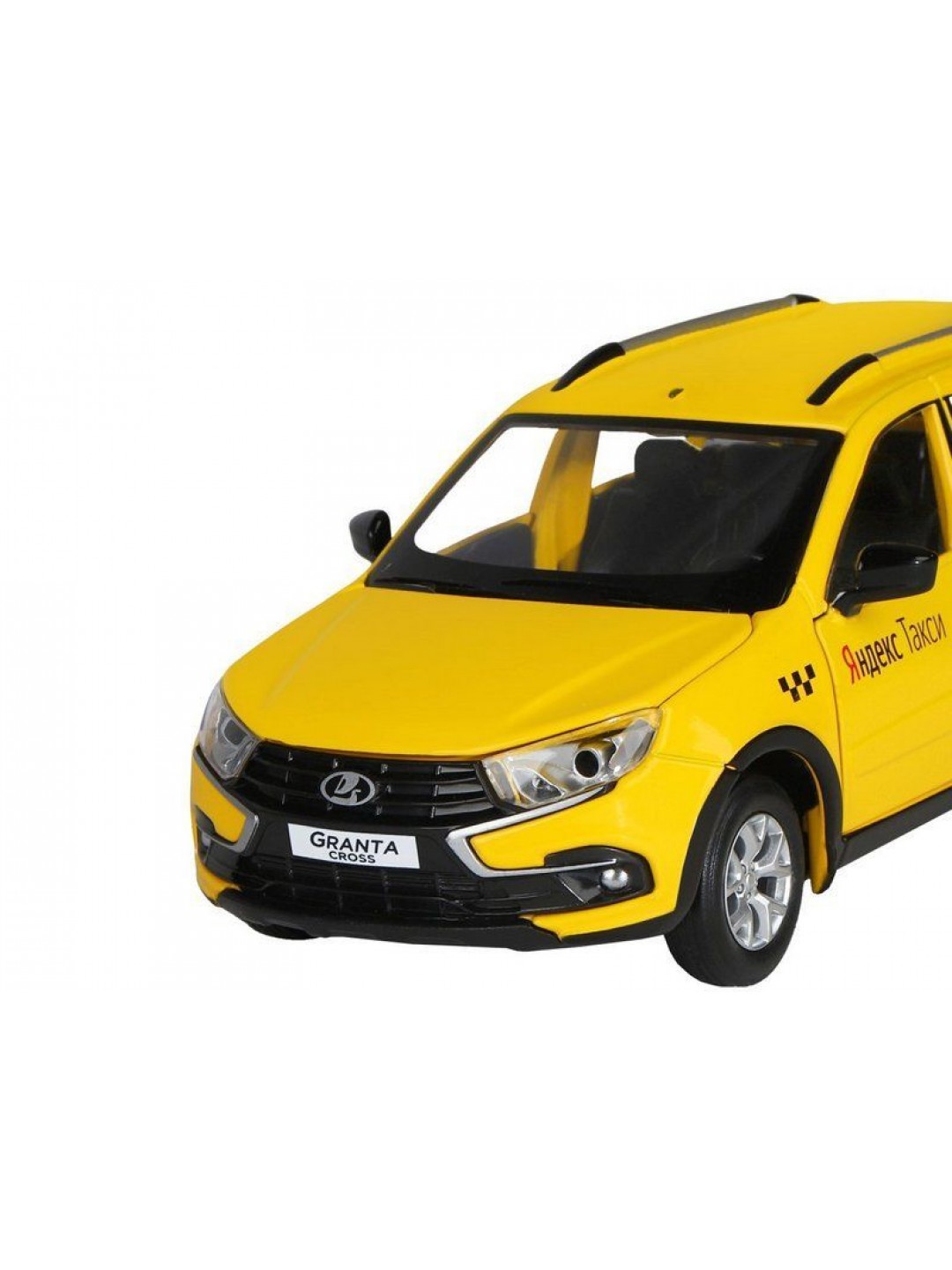 Машина "АВТОПАНОРАМА" Яндекс.Такси LADA GRANTA CROSS, желтый, 1/24, в/к 24,5*12,5*10,5 см
