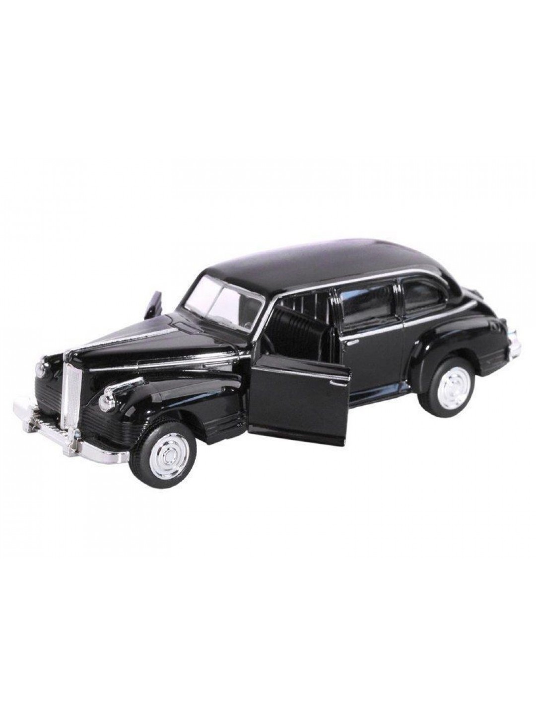 Машина "АВТОПАНОРАМА", черный, 1/43, инерция, в/к 14*5,7*6,8 см