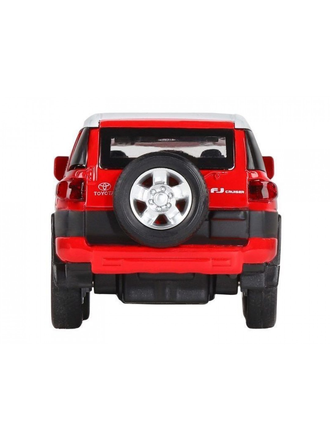 Машина "АВТОПАНОРАМА" Toyota FJ Cruiser, красный, 1/32, свет, звук, инерция, в/к 17,5*13,5*9 см