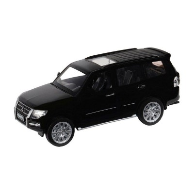 Машина "АВТОПАНОРАМА" Mitsubishi Pajero 4WD Tubro, черный, 1/33, свет, звук, в/к 17,5*13,5*9 см