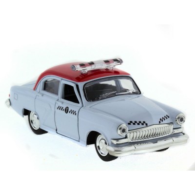 Машина "АВТОПАНОРАМА" инерц.ГАЗ-21 (такси) 1/43, в/к 14*7*5,5 см