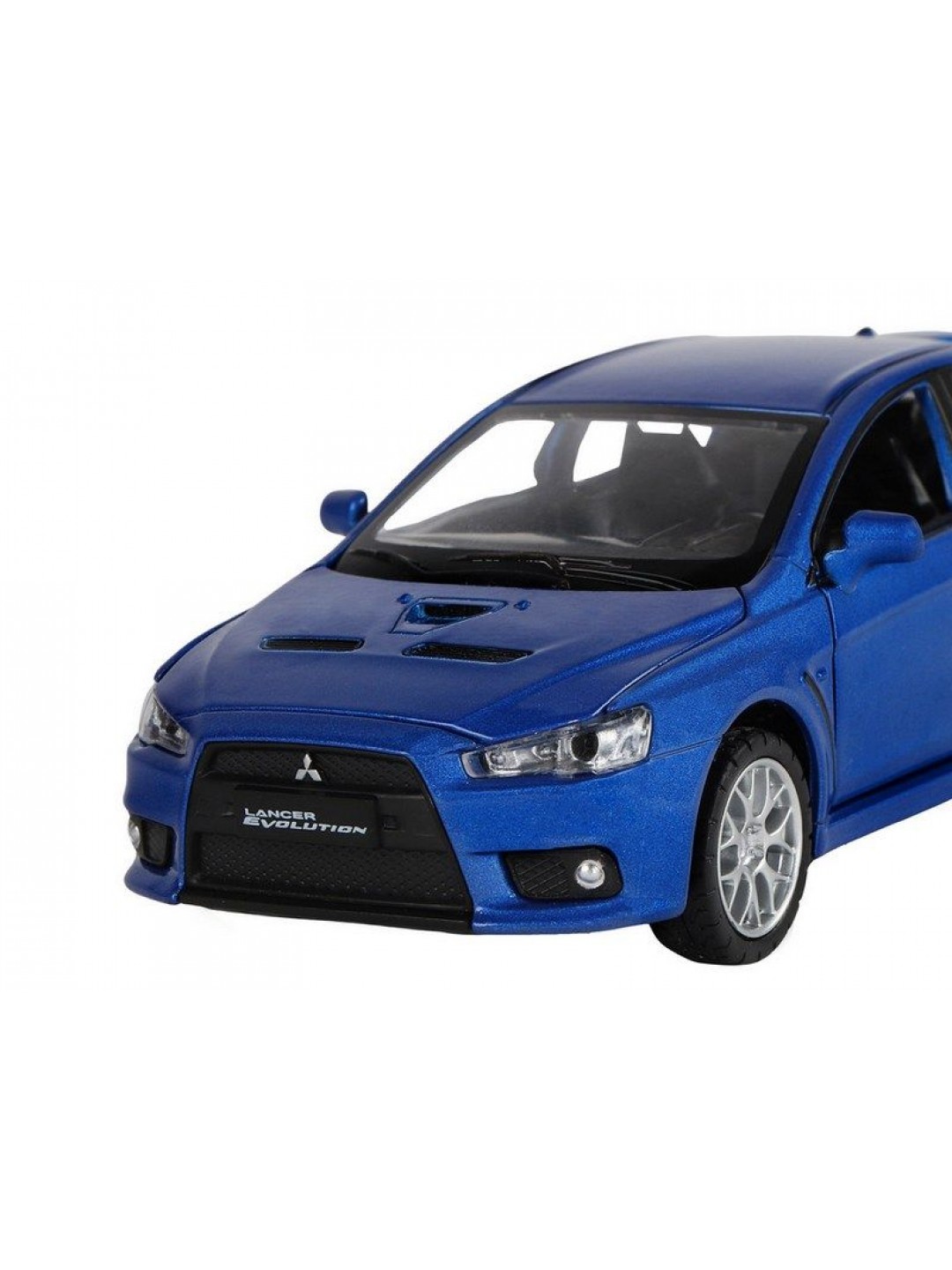 Машина "АВТОПАНОРАМА" Mitsubishi Lancer Evolution, синий, 1/32, свет, звук, в/к 17,5*12,5*6,5 см