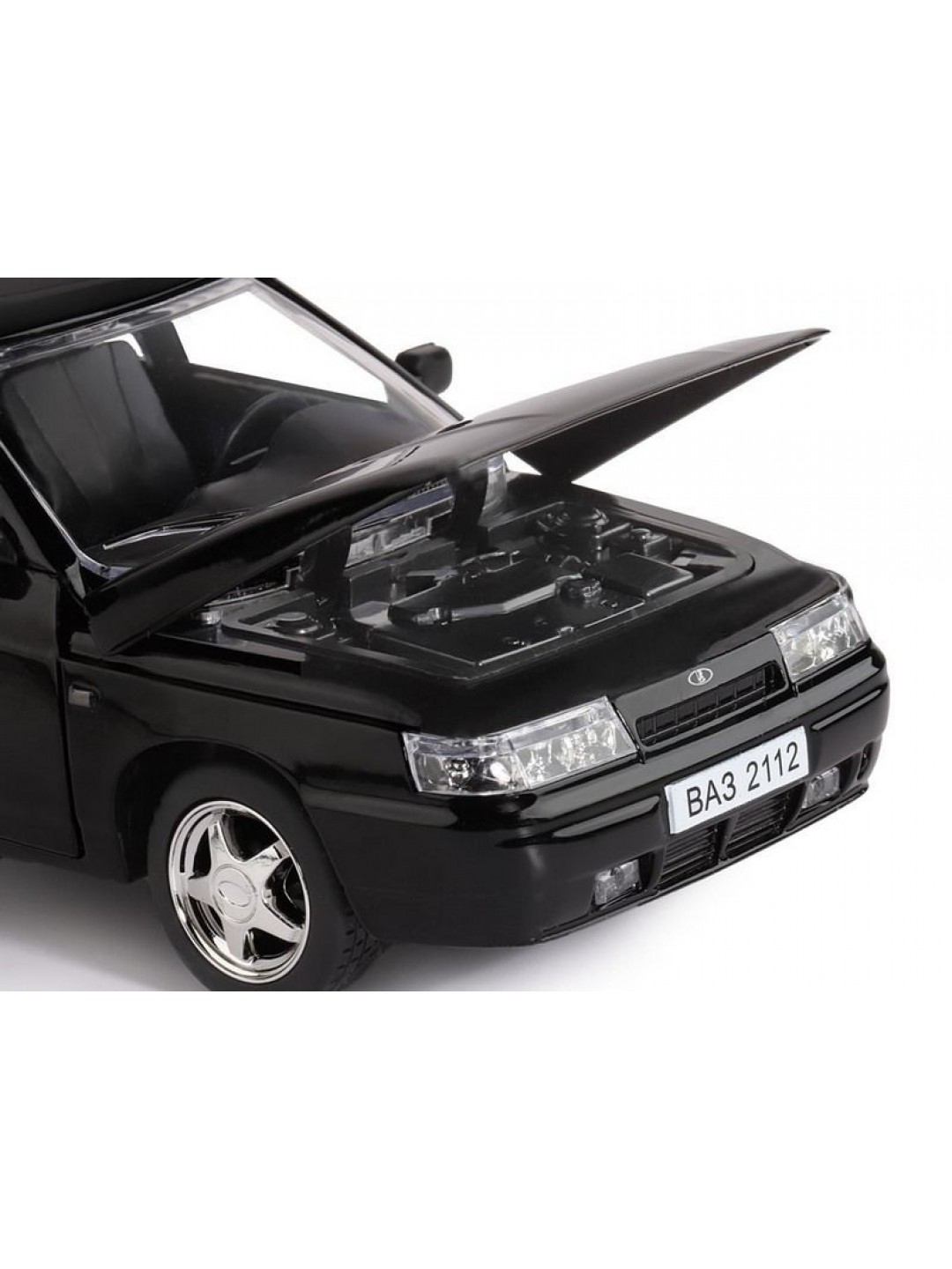 Машина "АВТОПАНОРАМА" ВАЗ 2112, 1/22, черный, инерция, в/к 24,5*12,5*10,5 см