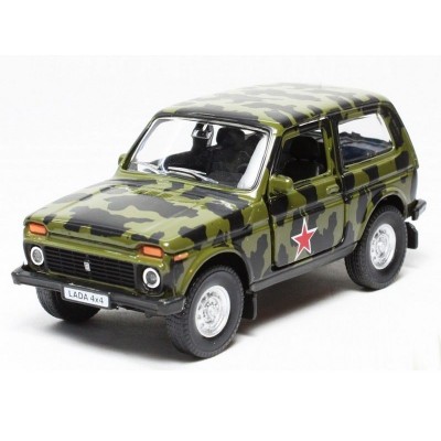 Машина Autotime "LADA 4x4" армейская 1:36