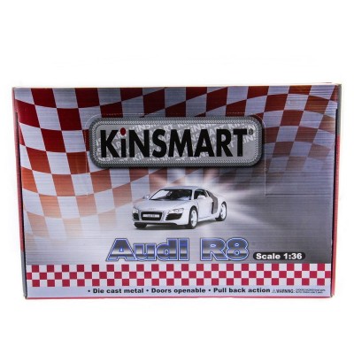 Машина Kinsmart AUDI R8 инерция (1/12шт.) 1:36 б/к
