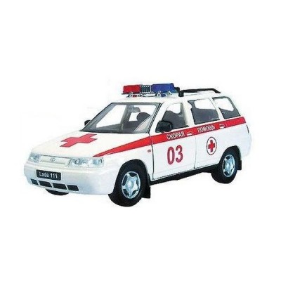 Машина Autotime "LADA 111" скорая помощь 1:36