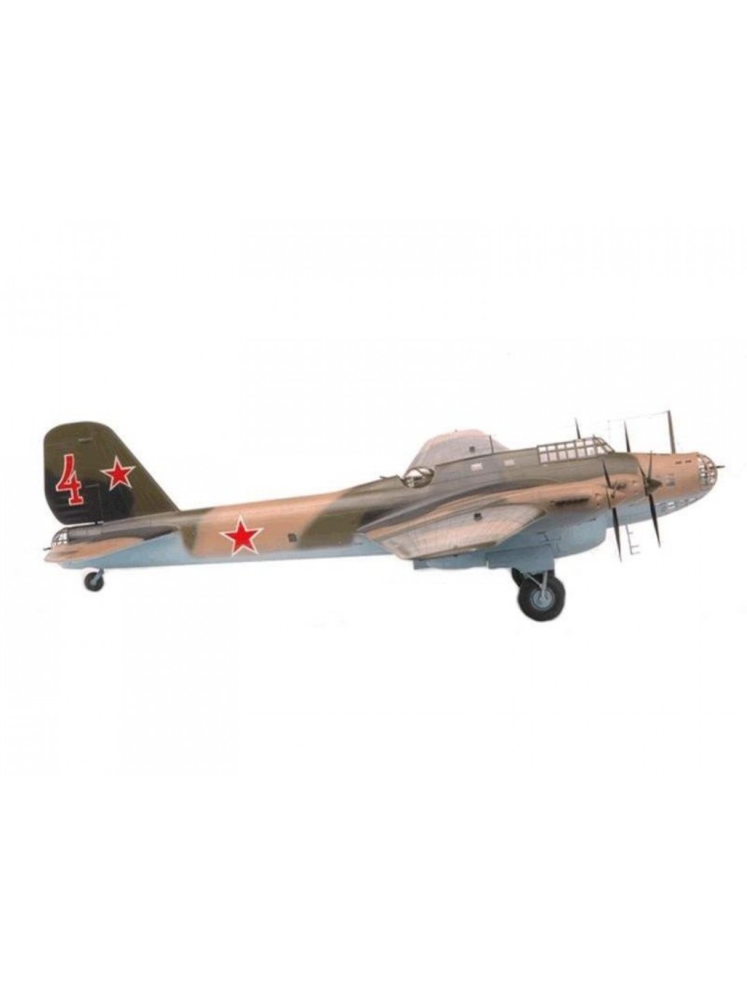 Сборная модель ZVEZDA Советский дальний бомбардировщик ПЕ-8, 1/72