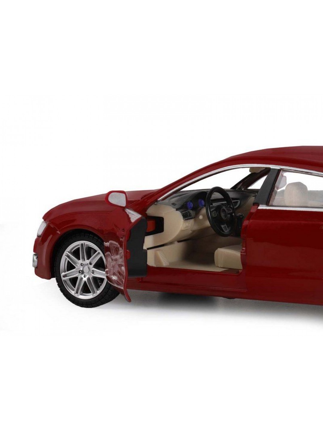 Машина "АВТОПАНОРАМА" Audi A7, красный, 1/24, свет, звук, в/к 24,5*12,5*10,5 см