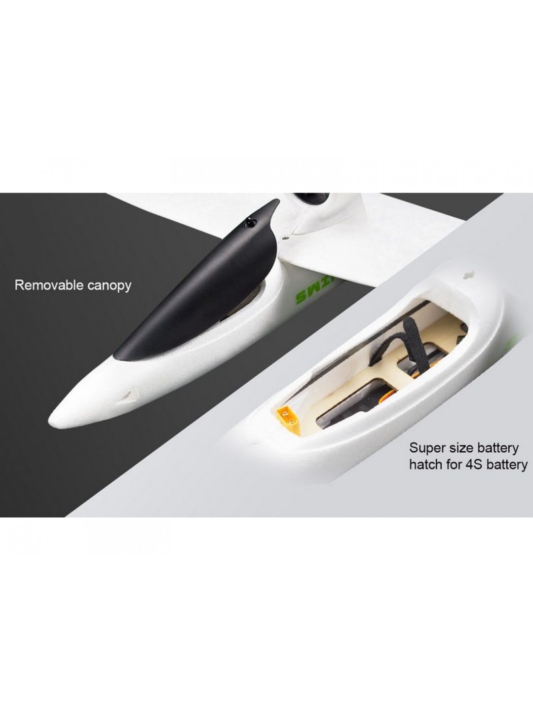 Радиоуправляемый планер Top RC Swift (EDF Power System) 1200мм PNP