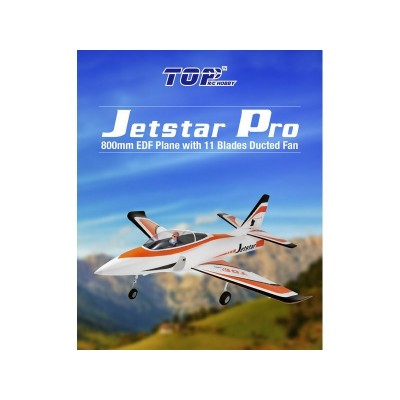 Радиоуправляемый самолет Top RC Jet Star Pro оранжевый 800мм импеллер 64мм 2.4G 4-ch LiPo RTF