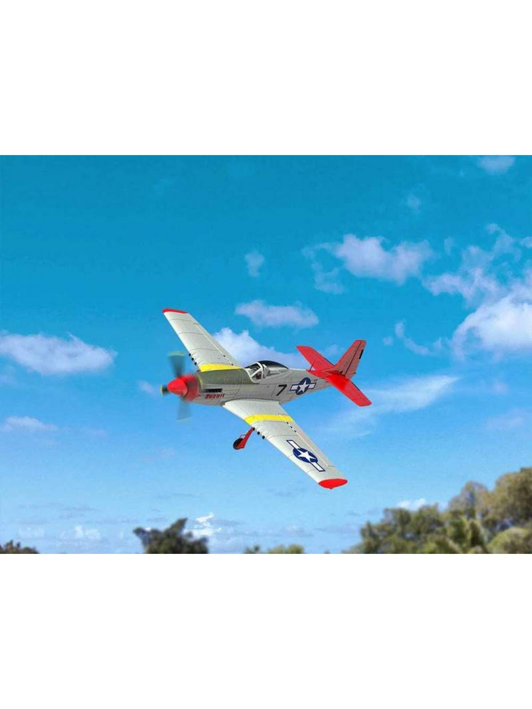 Радиоуправляемый самолет Volantex RC P51D 750мм Brushless 2.4G 4ch LiPo RTF with Gyro