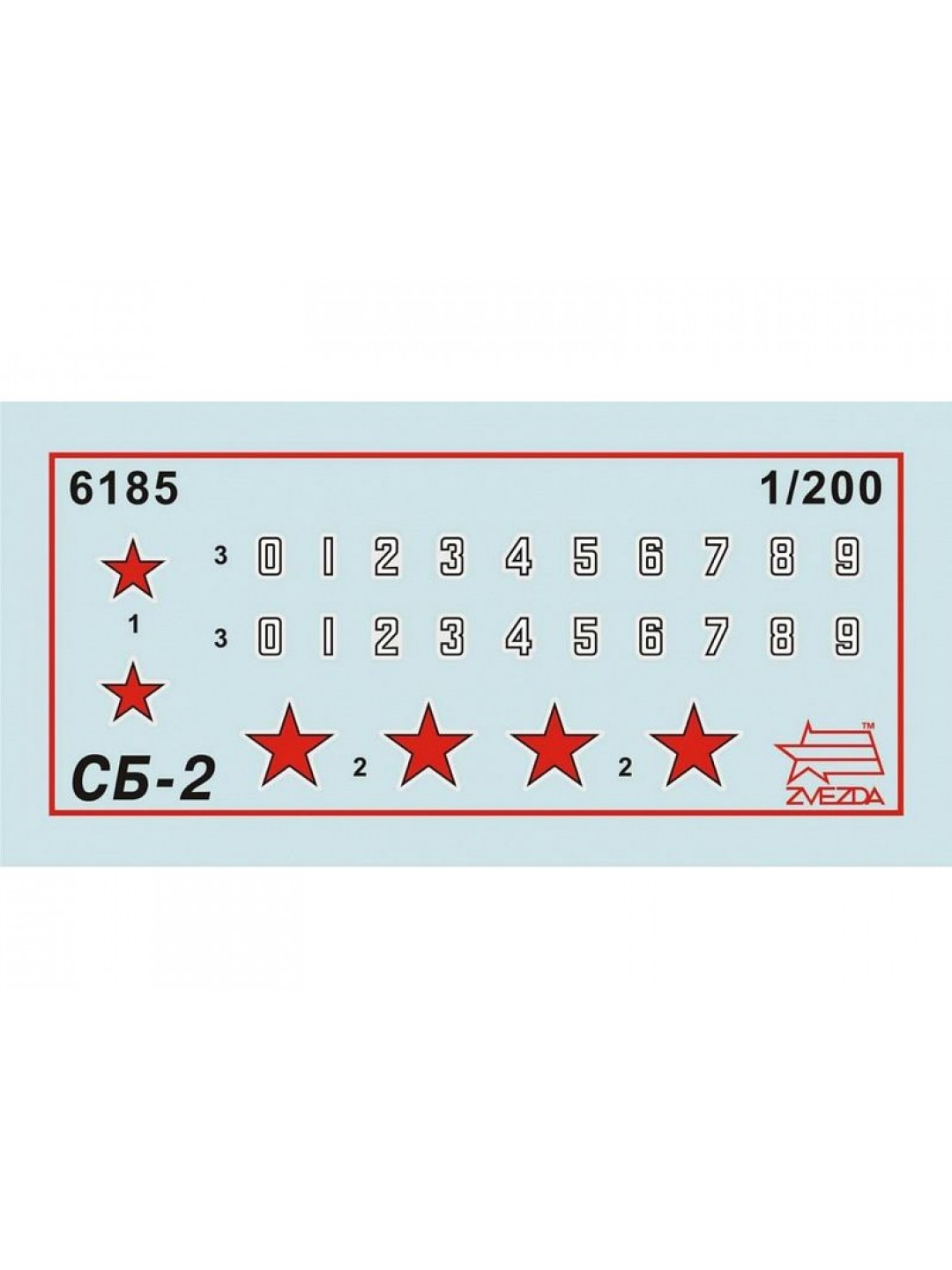 Сборная модель ZVEZDA Советский самолёт СБ-2, 1/200