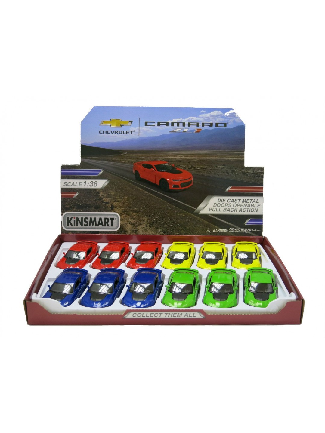 Машина Kinsmart 1:38 Camaro ZL1 2017 инерция (1/12шт.) б/к