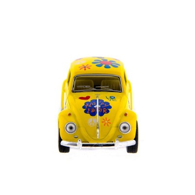 Машина Kinsmart 1967 Volkswagen Classical Beetle with printing инерция (1/12шт.) 1:32 б/к