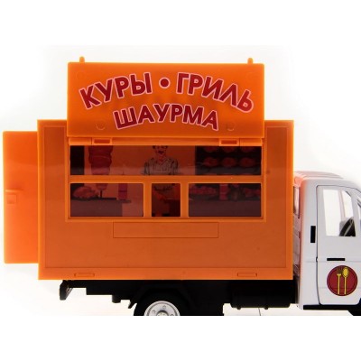 Машина "АВТОПАНОРАМА" "ГАЗель" (кура-гриль) 1/28, в/к 24*14*12 см