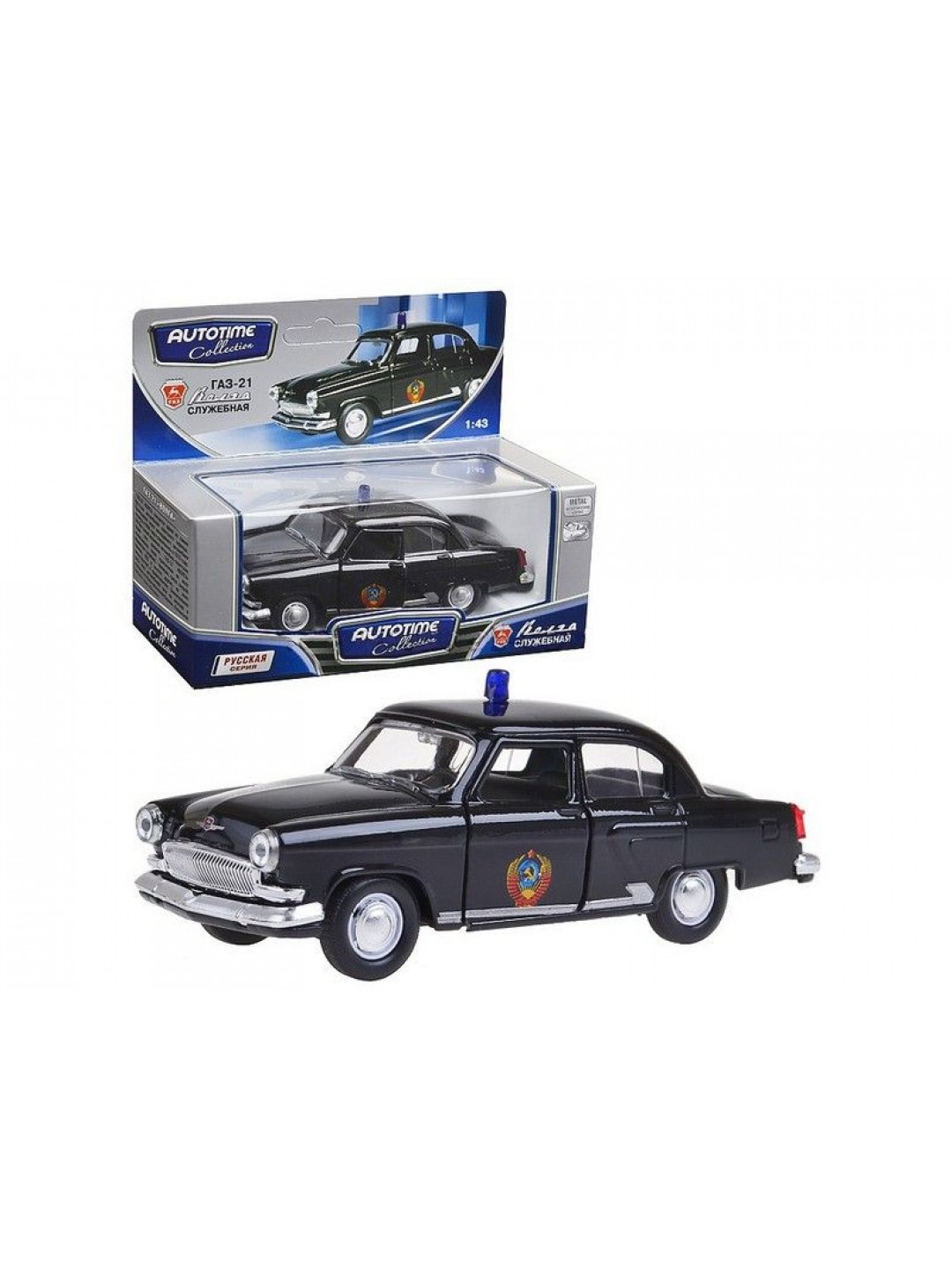 Машина Autotime "ГАЗ-21 "ВОЛГА" служебная 1:43