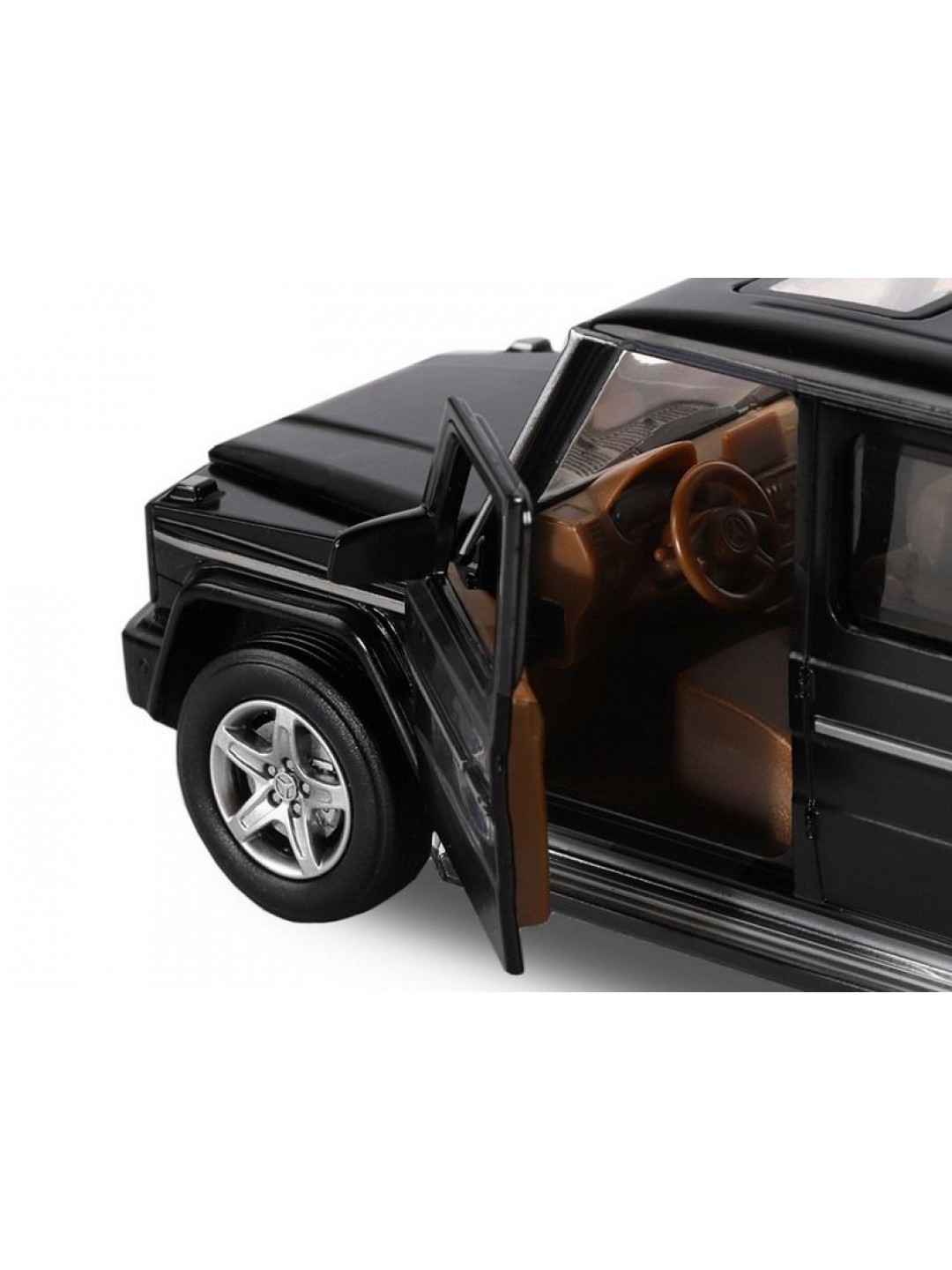 Машина "АВТОПАНОРАМА" Mercedes-Benz G350d, черный, 1/32, свет, звук, инерция, в/к 18*9*13,5 см