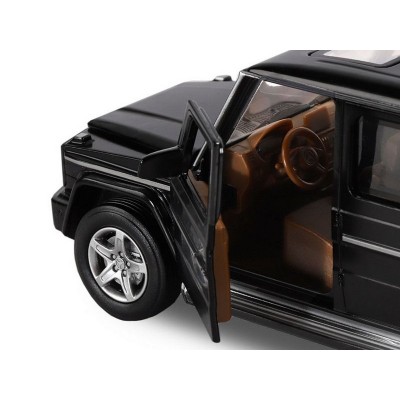 Машина "АВТОПАНОРАМА" Mercedes-Benz G350d, черный, 1/32, свет, звук, инерция, в/к 18*9*13,5 см