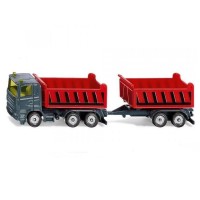 Грузовик Siku 1685 с прицепом, 15.2 см, серый/красный Грузовик Siku 1685 с прицепом, 15.2 см, серый/красный