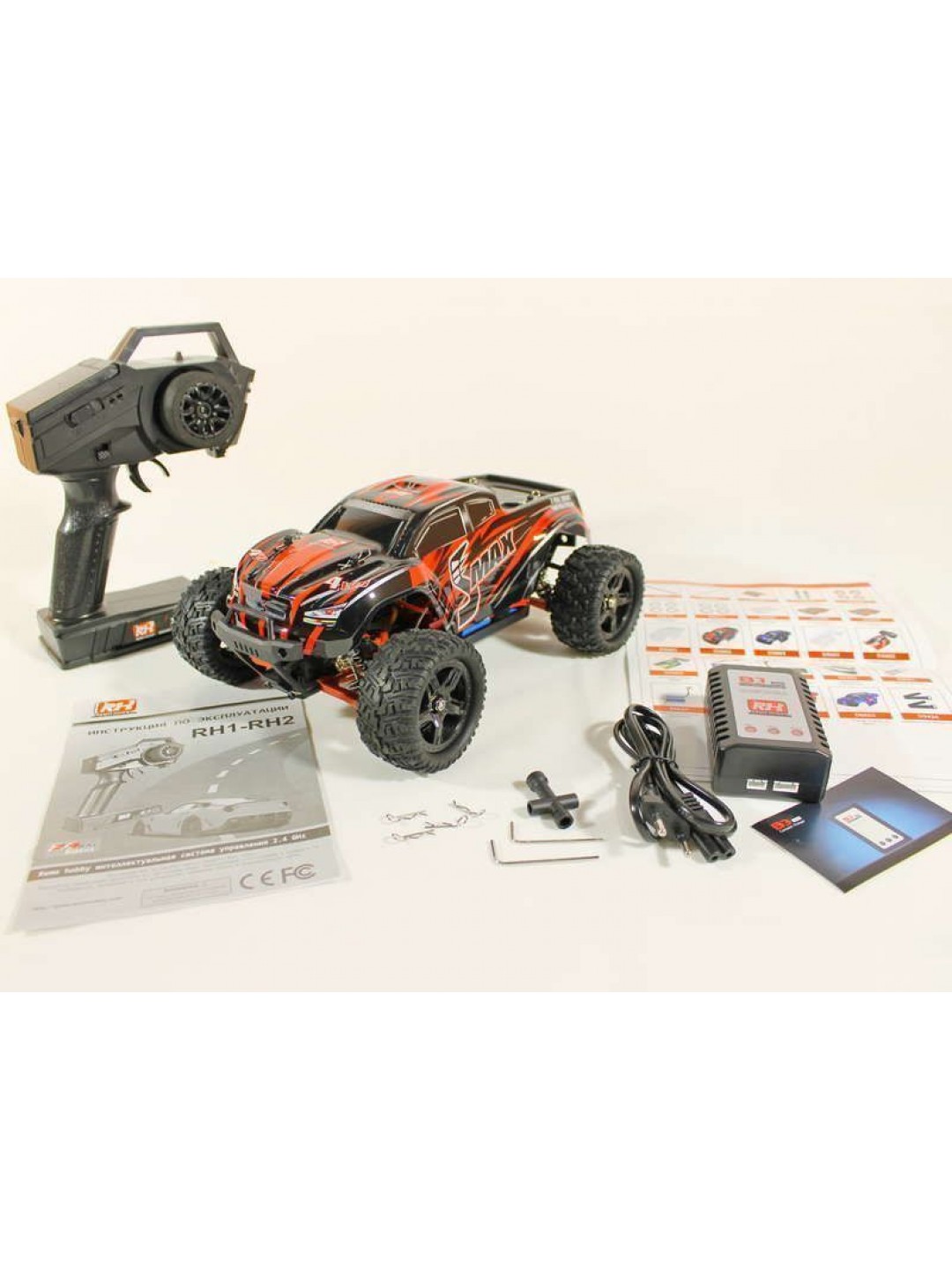 Радиоуправляемый монстр Remo Hobby SMAX UPGRADE (синий) 4WD 2.4G 1/16 RTR
