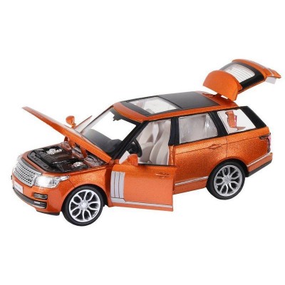 Машина "АВТОПАНОРАМА" 2013 Range Rover, оранжевый, 1/34, свет, звук, инерция, в/к 17,5*13,5*9 см