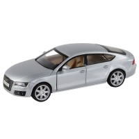 Машина "АВТОПАНОРАМА" Audi A7, серебряный, 1/32, свет, звук, инерция, в/к 17,5*13,5*9 см