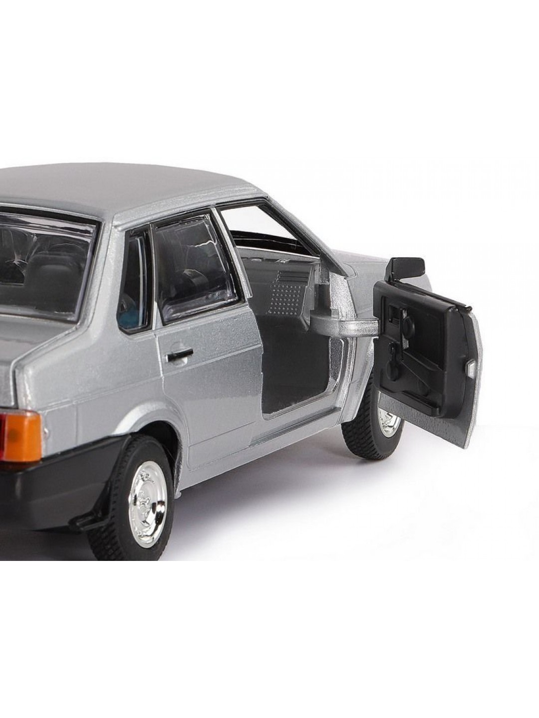 Машина "АВТОПАНОРАМА" ВАЗ 21099, 1/22, серебряный, инерция,  в/к 24,5*12,5*10,5 см
