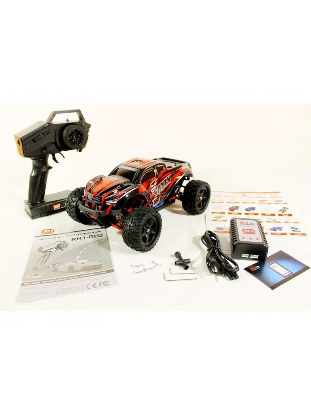 Радиоуправляемый монстр Remo Hobby SMAX Brushless UPGRADE (синий) 4WD 2.4G 1/16 RTR