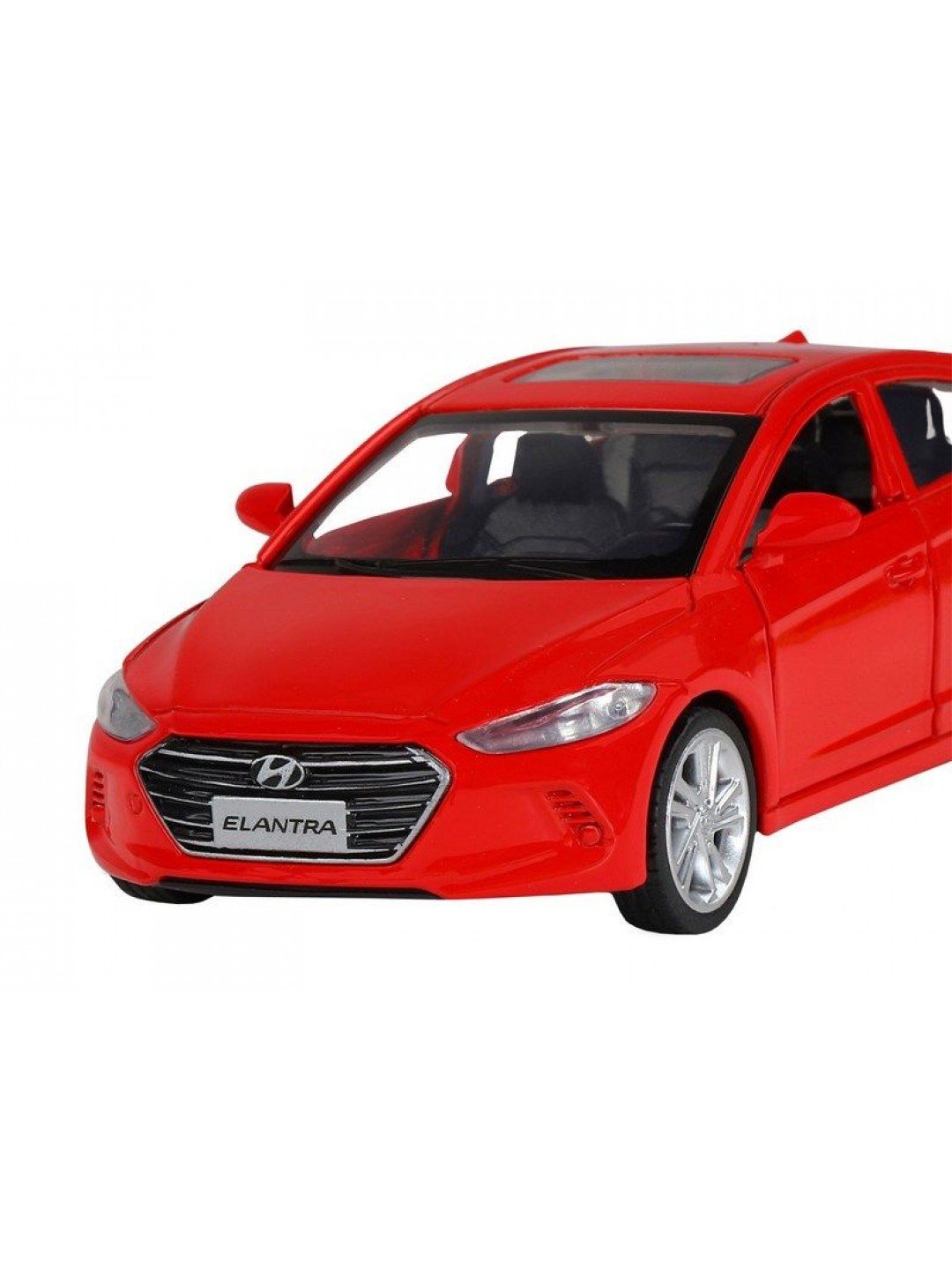 Машина "АВТОПАНОРАМА" HYUNDAI ELANTRA, красный, 1/40, инерция, в/к 17,5*12,5*6,5 см