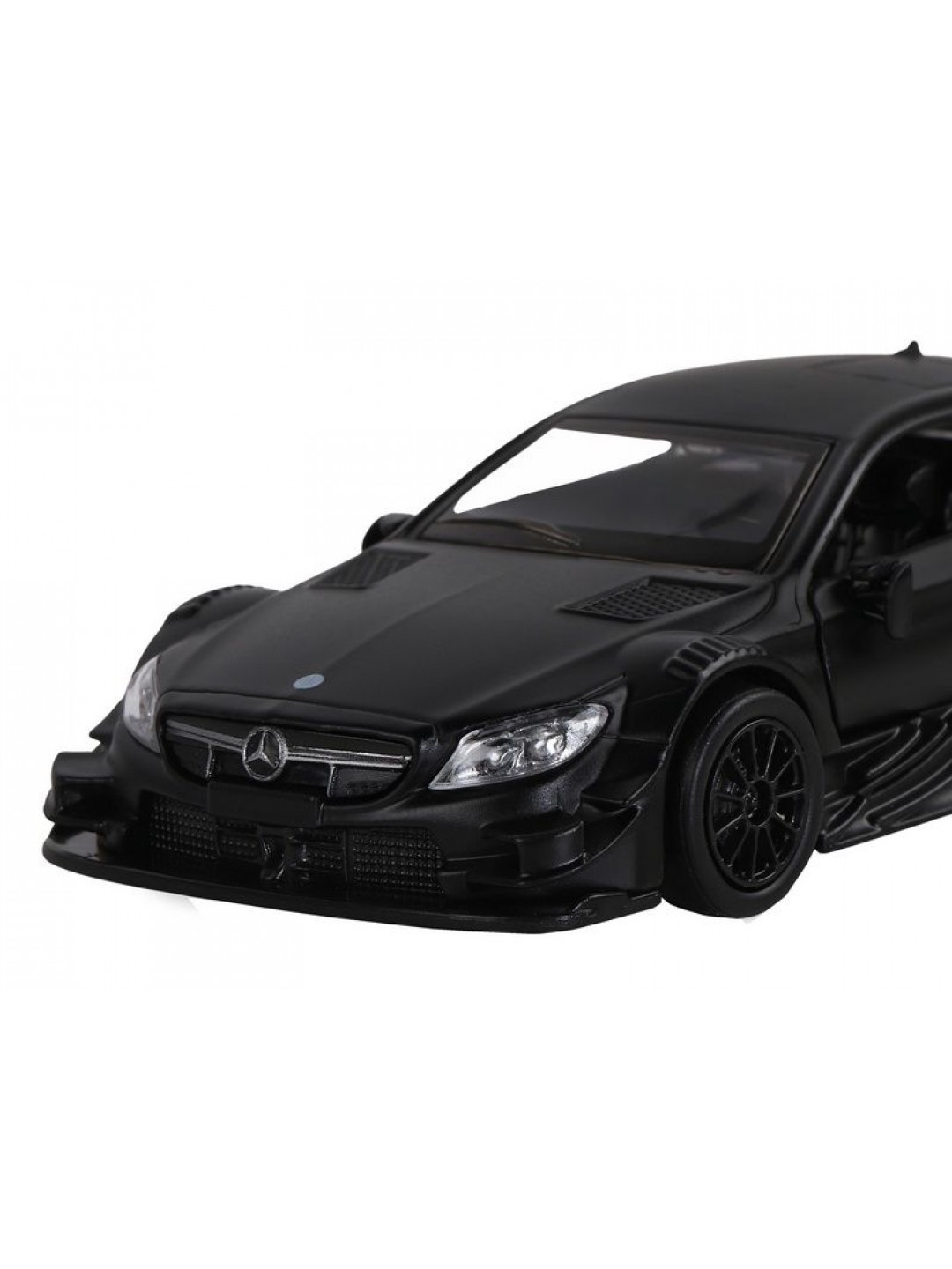 Машина "АВТОПАНОРАМА" Mercedes-AMG C 63 DTM, черный матовый, 1/43, инерция, в/к 17,5*12,5*6,5 см