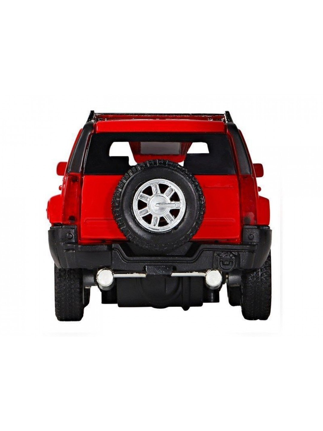 Машина "АВТОПАНОРАМА" Hummer H3, красный, 1/32, свет, звук, инерция, в/к 17,5*13,5*9 см