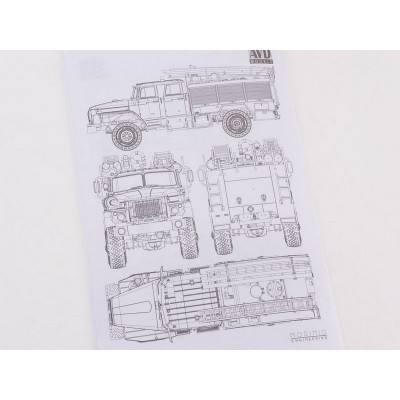 Сборная модель AVD Пожарно-спасательный автомобиль ПСА-2 (4320), 1/43