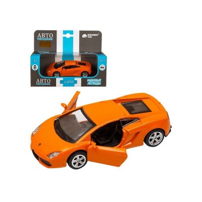 Машина "АВТОПАНОРАМА" Lamborghini Gallardo LP560-4, оранжевый, 1/43, инерция, в/к 17,5*12,5*6,5 см