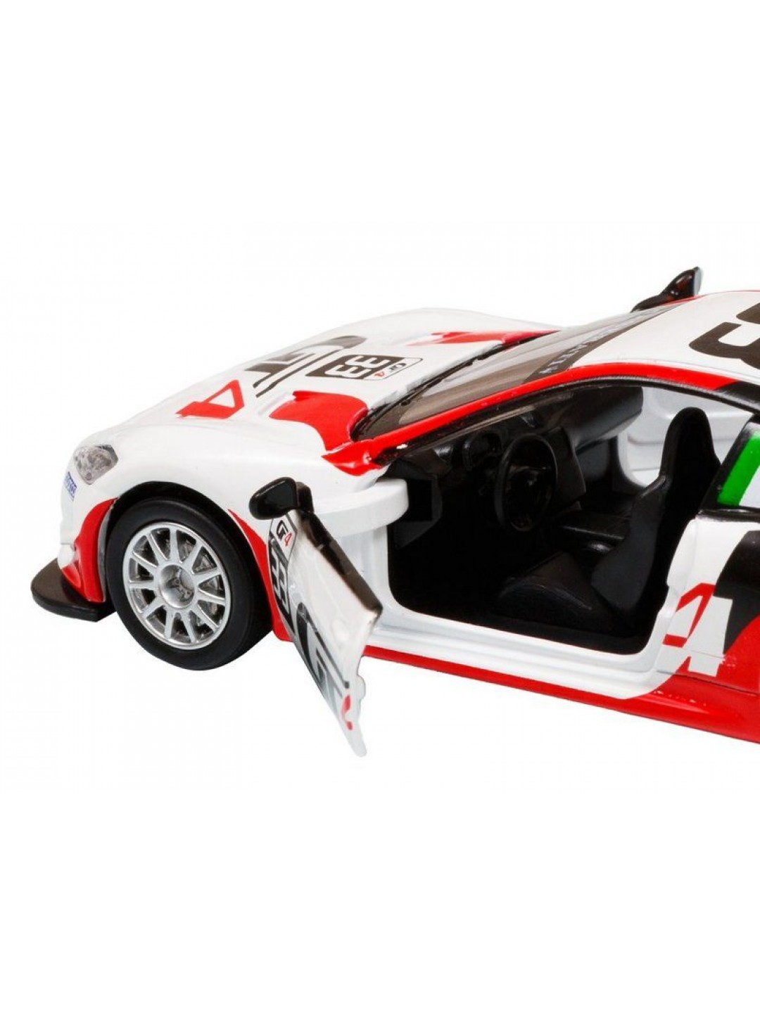 Машина "АВТОПАНОРАМА" Maserati Gran Turismo MC GT4, белый, 1/43, откр. двери, в/к 17,5*12,5*6,5 см