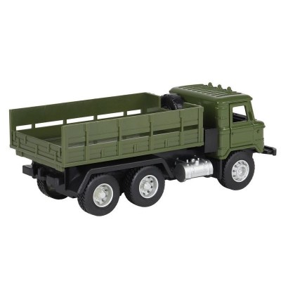 Машина "АВТОПАНОРАМА" "Грузовик", хаки, 1/32, свет, звук, инерция, в/к 24*8*10 см