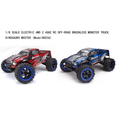 Радиоуправляемый монстр Remo Hobby Dinosaurs Master Brushless UPGRADE (синий) 4WD 2.4G 1/8 RTR