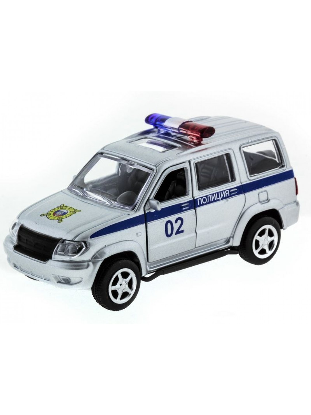 Машина "АВТОПАНОРАМА" инерц. УАЗ Патриот (полиция) 1/50, в/к 12*7*5,5 см