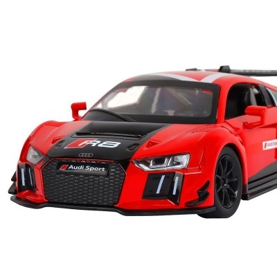 Машина "АВТОПАНОРАМА" Audi R8 LMS, красный, 1/24, свет, звук, в/к 24,5*12,5*10,5 см
