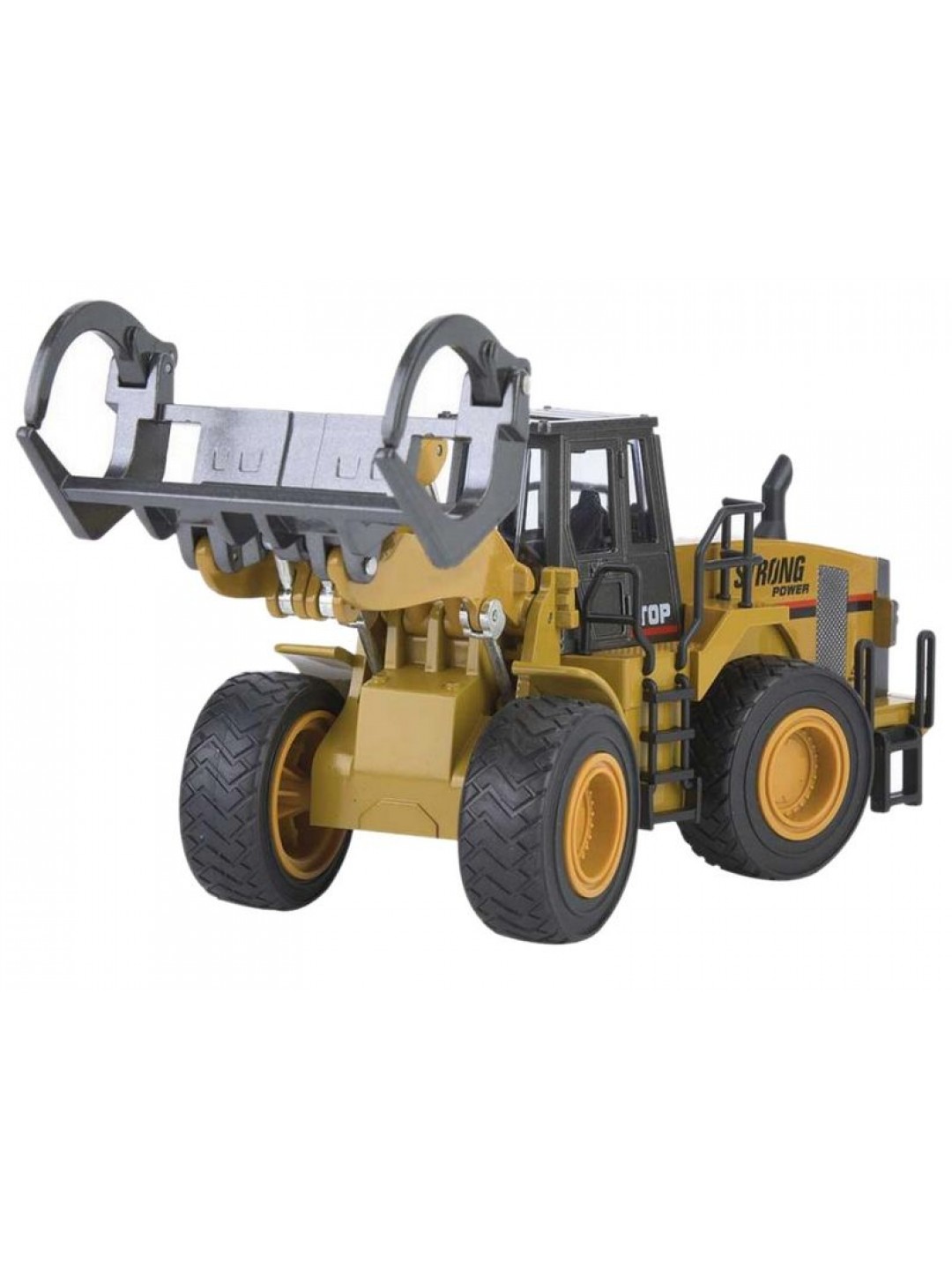 Металлический фронтальный погрузчик бревен HUI NA TOYS 1/40